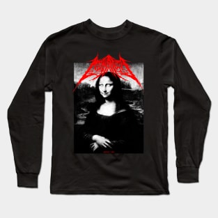 Dark Mona Lisa (Red logo) Long Sleeve T-Shirt